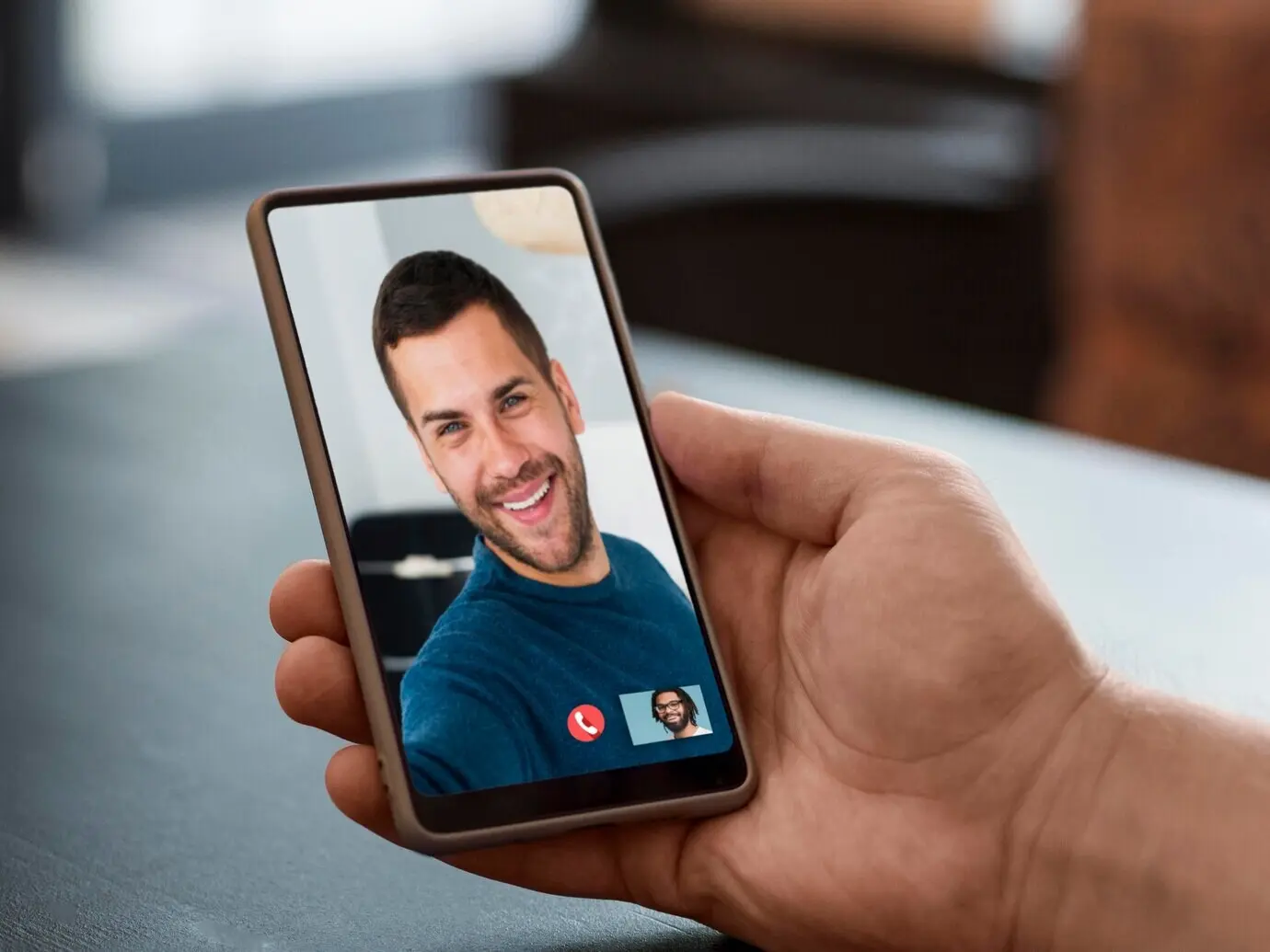 Darstellung eines geschäftlichen Videoanrufs